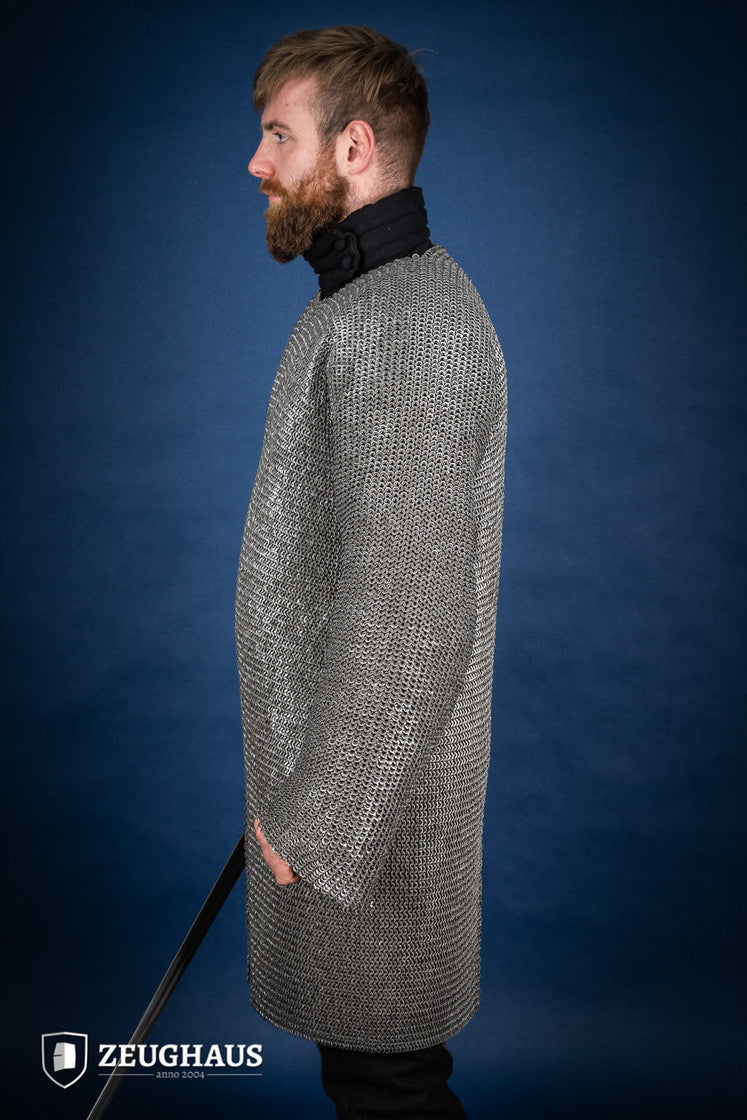 Chainmail Hauberk Flatring Riveted 6mm Steel Oiled - Which Mark
