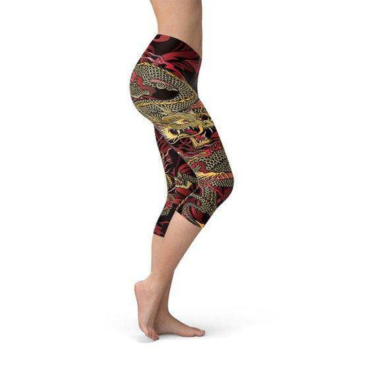 Womens Dragon Capri Leggings - Which Mark