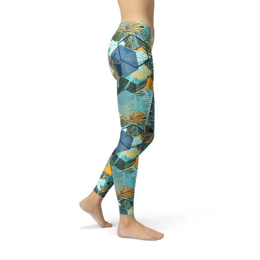 Womens Hexagon Floral Leggings - Which Mark