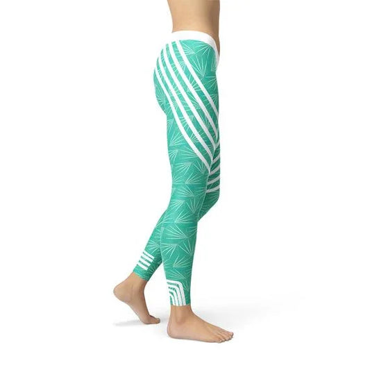 Turquoise Sports Leggings - Which Mark
