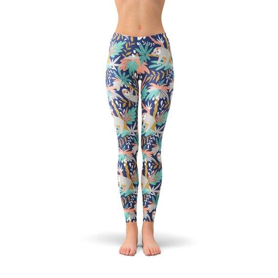 Womens Sloth Leggings - Which Mark