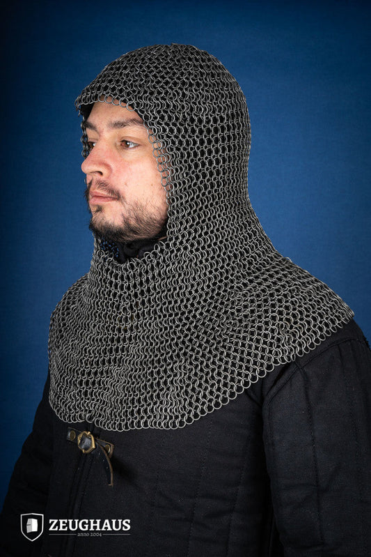 Chainmail Hood Roundring 9mm Steel Oiled - Which Mark