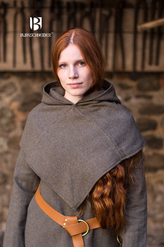 Skjoldehamn Cowl Knud Herringbone Olive/Grey - Which Mark