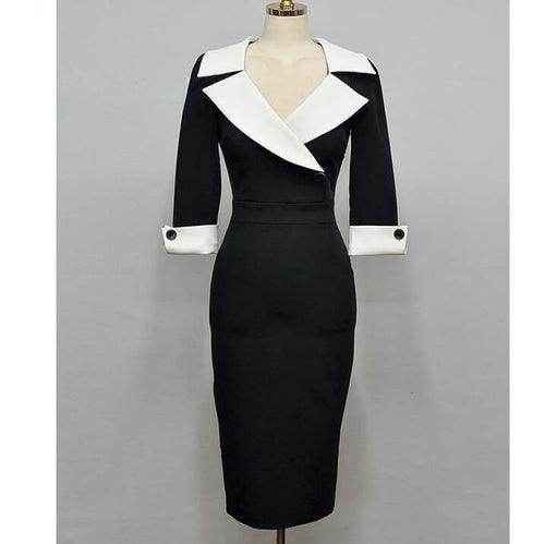 Fashion Dress Women Spring Dresse Casual Office Lady Elegant Business - Which Mark