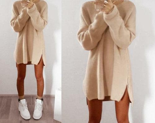 2018 New Fashion Women's Sweater Winter Keep Warm Long Sleeve O-neck - Which Mark