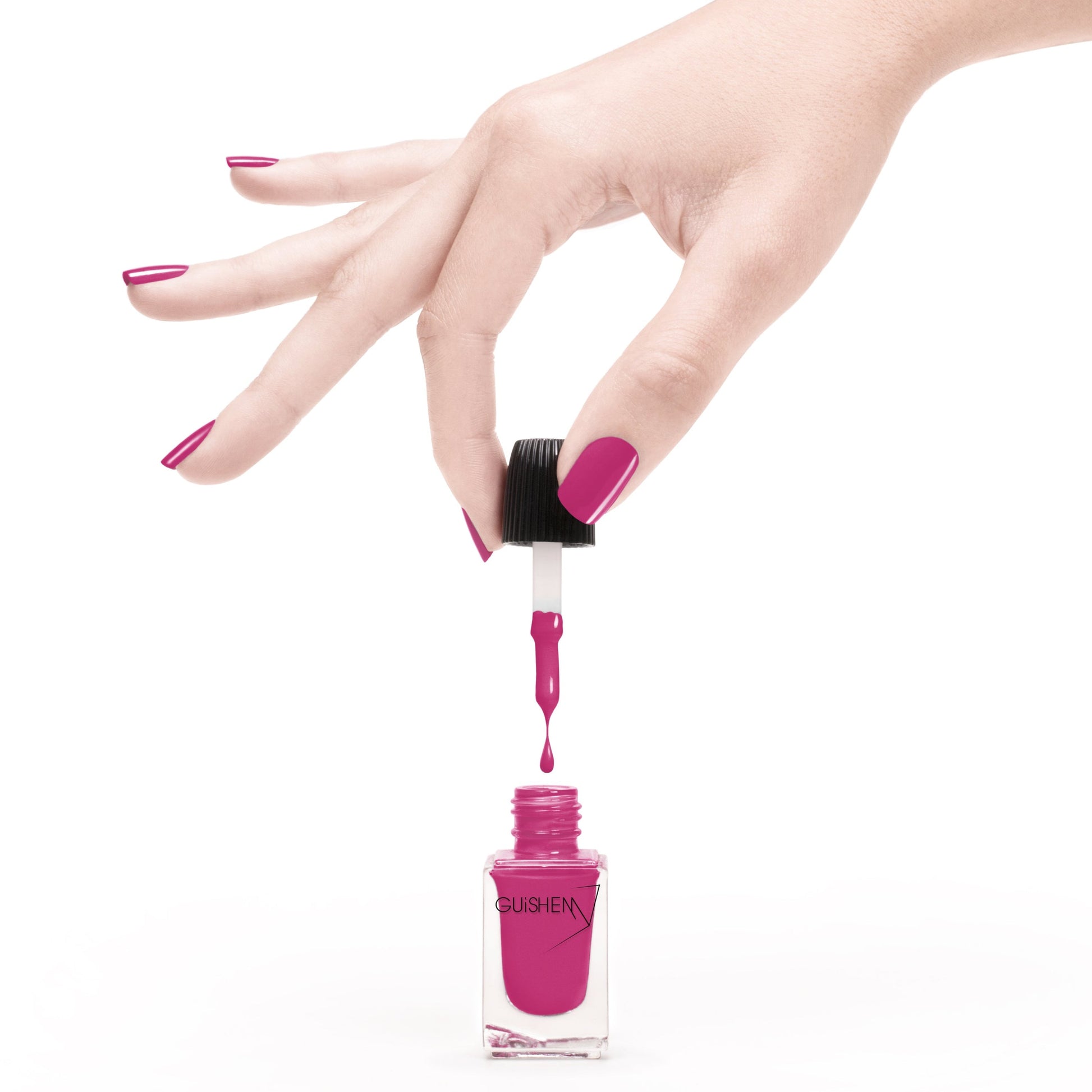 Premium Nail Lacquer, FIESTA - 002, HOT PINK CRÈME NAIL POLISH - Which Mark