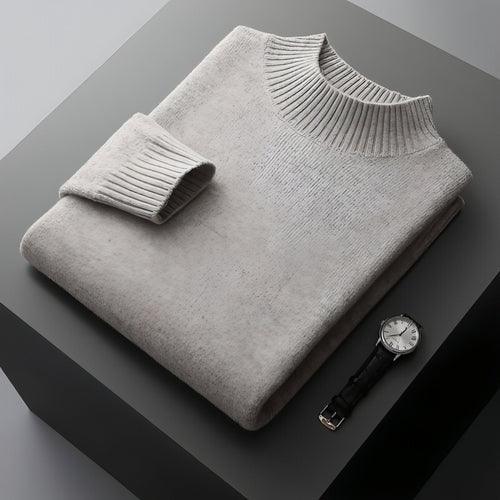 Mock Neck Sweater Men's Pure Wool - Which Mark