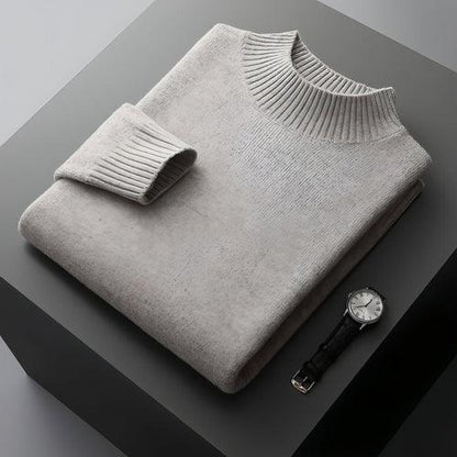 Mock Neck Sweater Men's Pure Wool - Which Mark