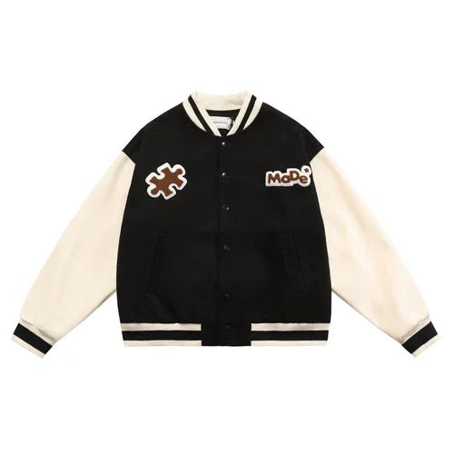 Men American Vintage Casual Street Baseball Jacket - Which Mark