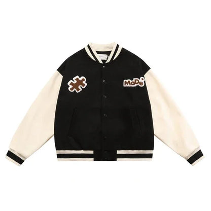 Men American Vintage Casual Street Baseball Jacket - Which Mark