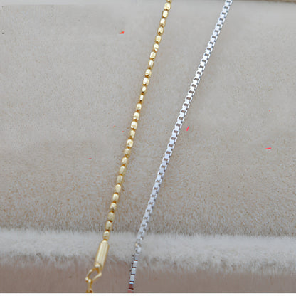 Collar Adjustment Chain 18K Gold Necklace Sleeve Chain Empty Holder - Which Mark