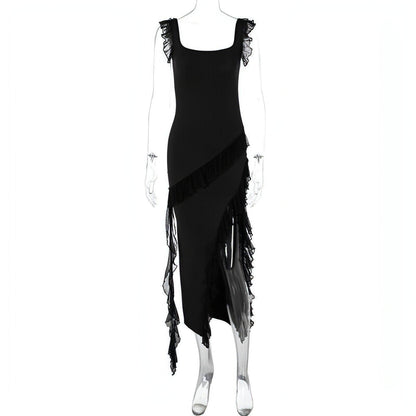 Female Summer Fashionable Stringy Selvedge Stitching Temperament Dress - Which Mark