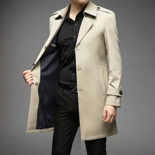 UrbanLayer™ – Mid-Length Trench Coat for Men - Which Mark