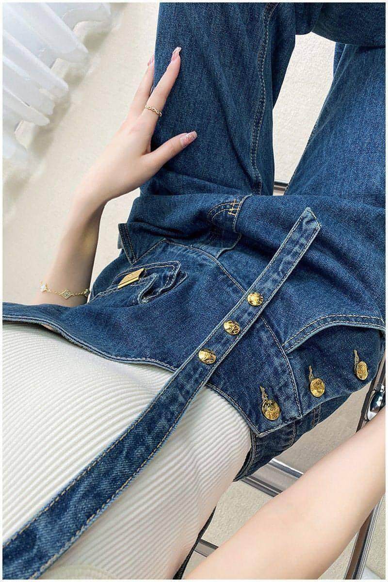 DenimCharm™ – Utility Strap Suspender Jeans - Which Mark