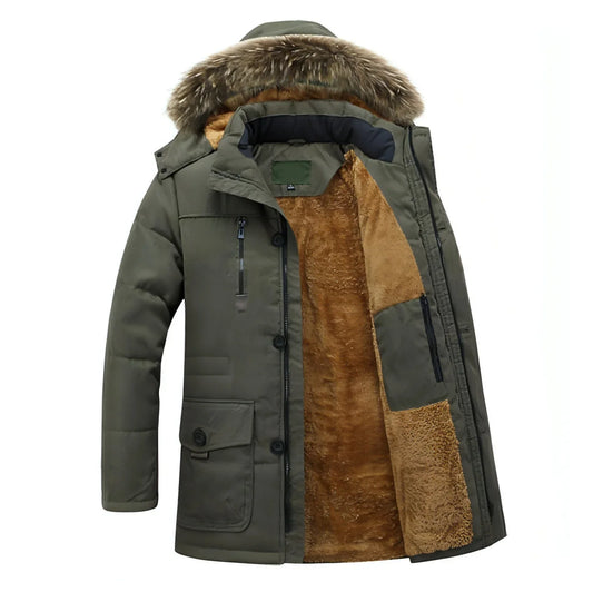 Jacket Fleece-lined Thickened Military Coat For Men - Which Mark