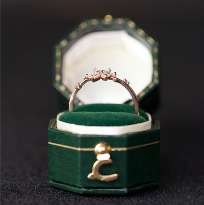 LuxeJewels™ – Art Deco Floral Diamond Ring in Gold & Platinum - Which Mark