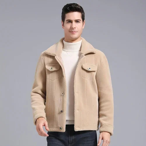 Grain Fleece Men Jacket Autumn And Winter New Style - Which Mark