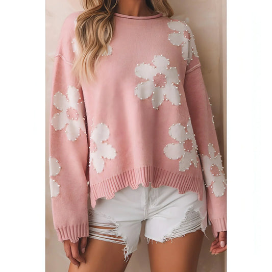 A.1 Drop-shoulder Long-sleeve Top For Women Sweater - Which Mark