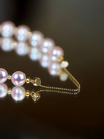 Blue Rose Laser 18K Gold Pearl Elegance Bracelet - Which Mark