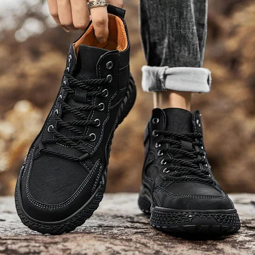 Winter Plush Insulated High Top Leather Shoes Men - Which Mark