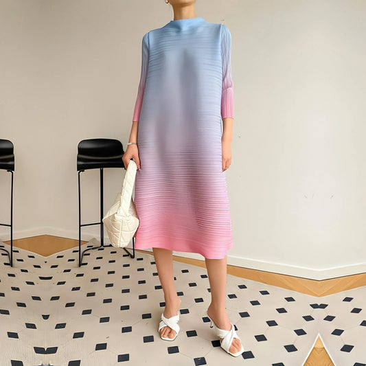 Pleated Plus Size Dress Women - Which Mark