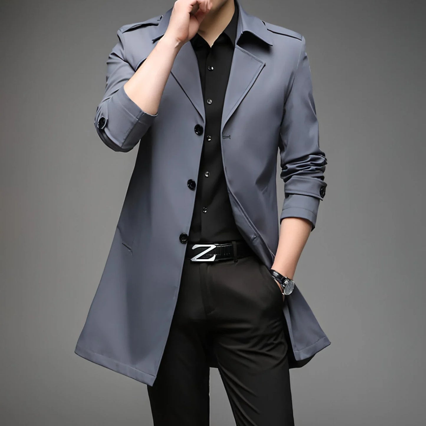 UrbanLayer™ – Mid-Length Trench Coat for Men - Which Mark
