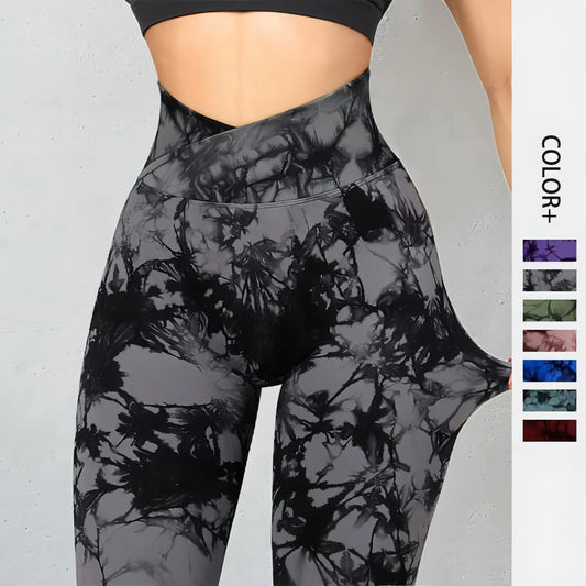 Seamless Tie Dye Leggings Women Yoga Pants Push Up Sport Fitness - Which Mark