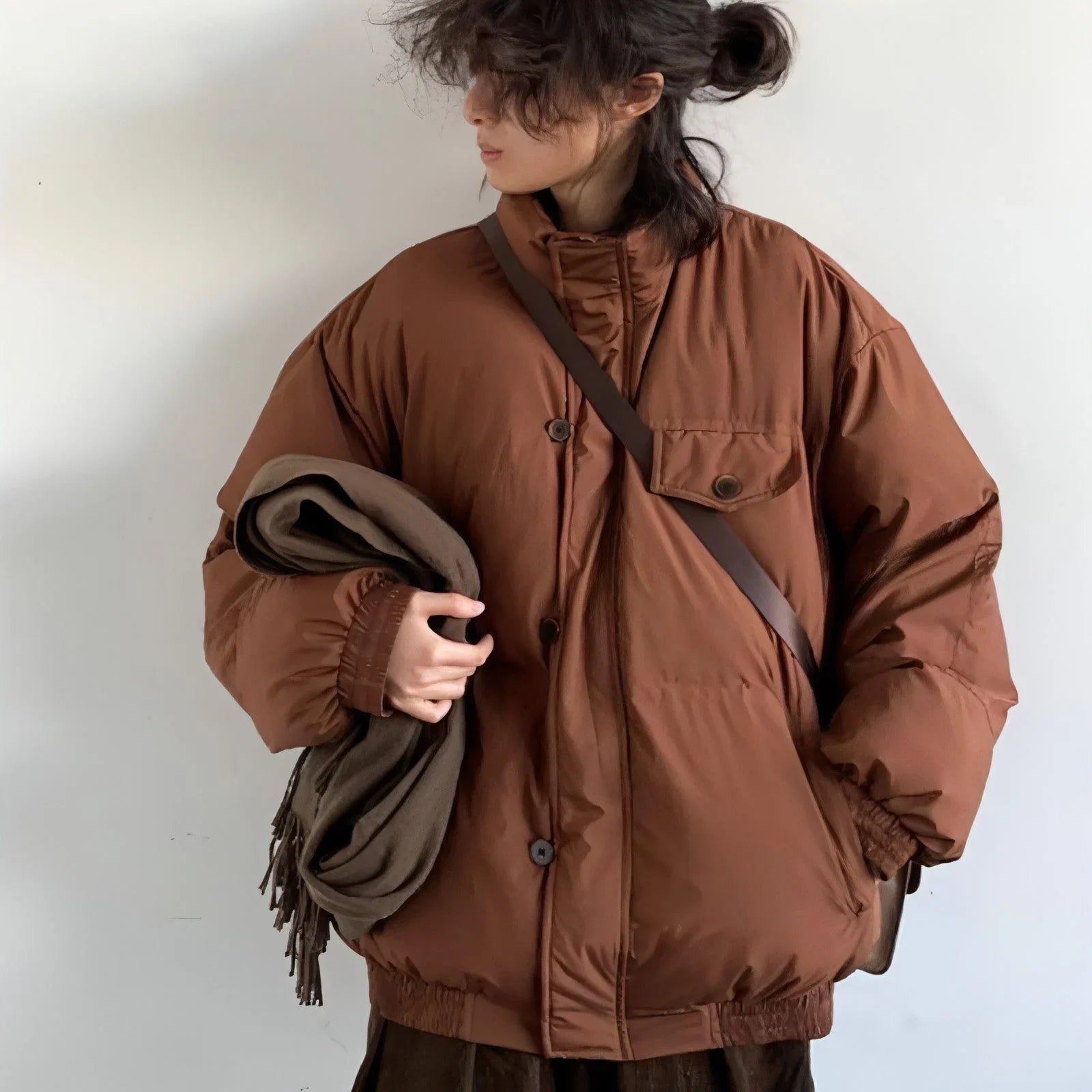 Stand Collar Workwear Cotton-padded Coat For Men Loose Cotton Padded - Which Mark