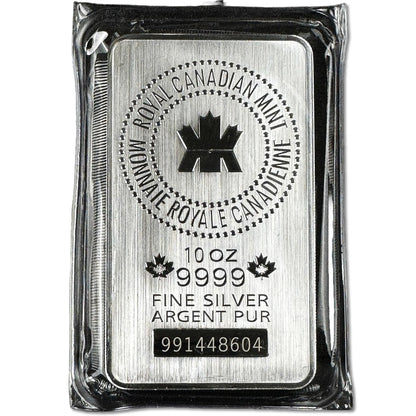 10 oz Silver ROYAL CANADIAN MINT Bar (Sealed) - Which Mark