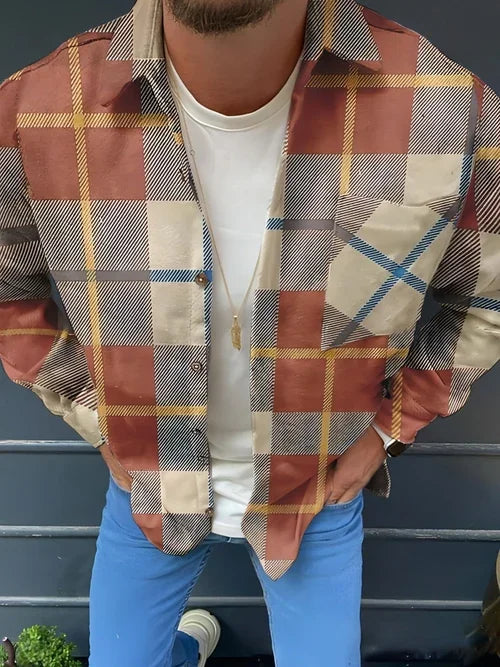 A1. W. Suit Jacket Loose Lapels Double Pocket Jacket Long Sleeve Men - Which Mark