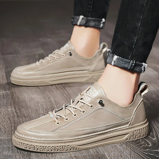 Men's Casual British Style Small Leather Shoes - Which Mark