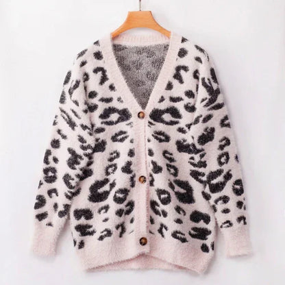 UrbanFur™ – Long Sleeve Leopard Knit Cardigan - Which Mark