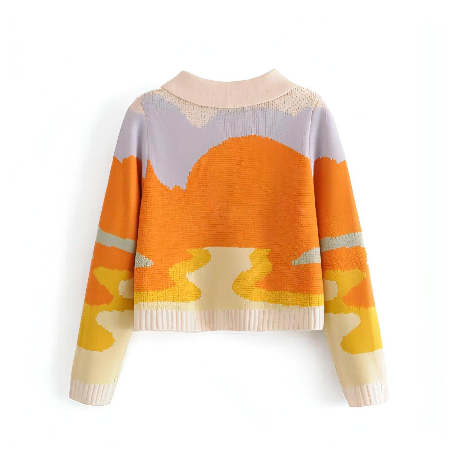 Retro sweater cardigan women knitwear - Which Mark