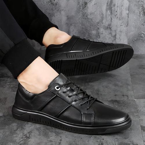 Men's casual fashion breathable top leather shoes - Which Mark