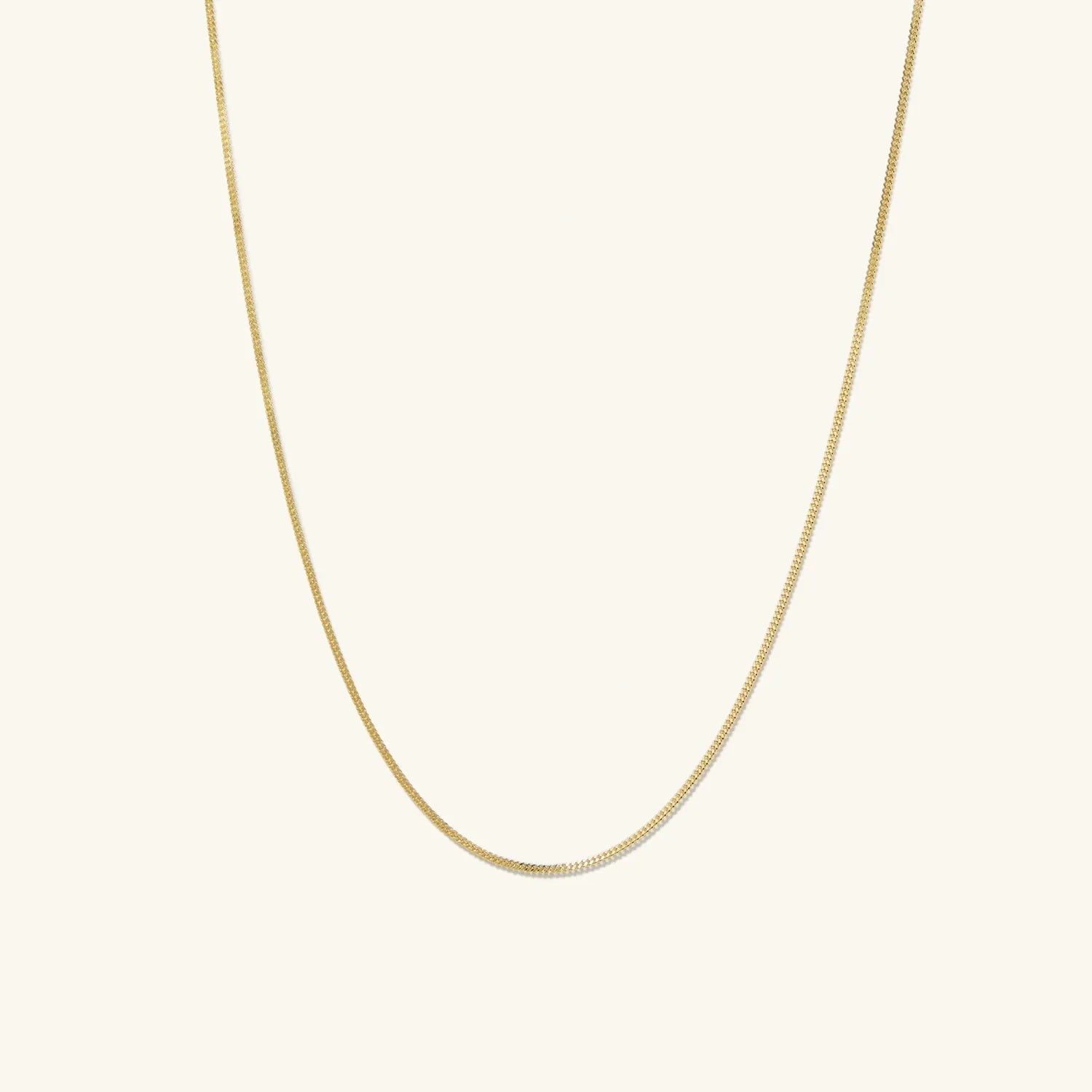 14K Gold Dainty Baby Curb Chain Necklace 16"-24" - Which Mark