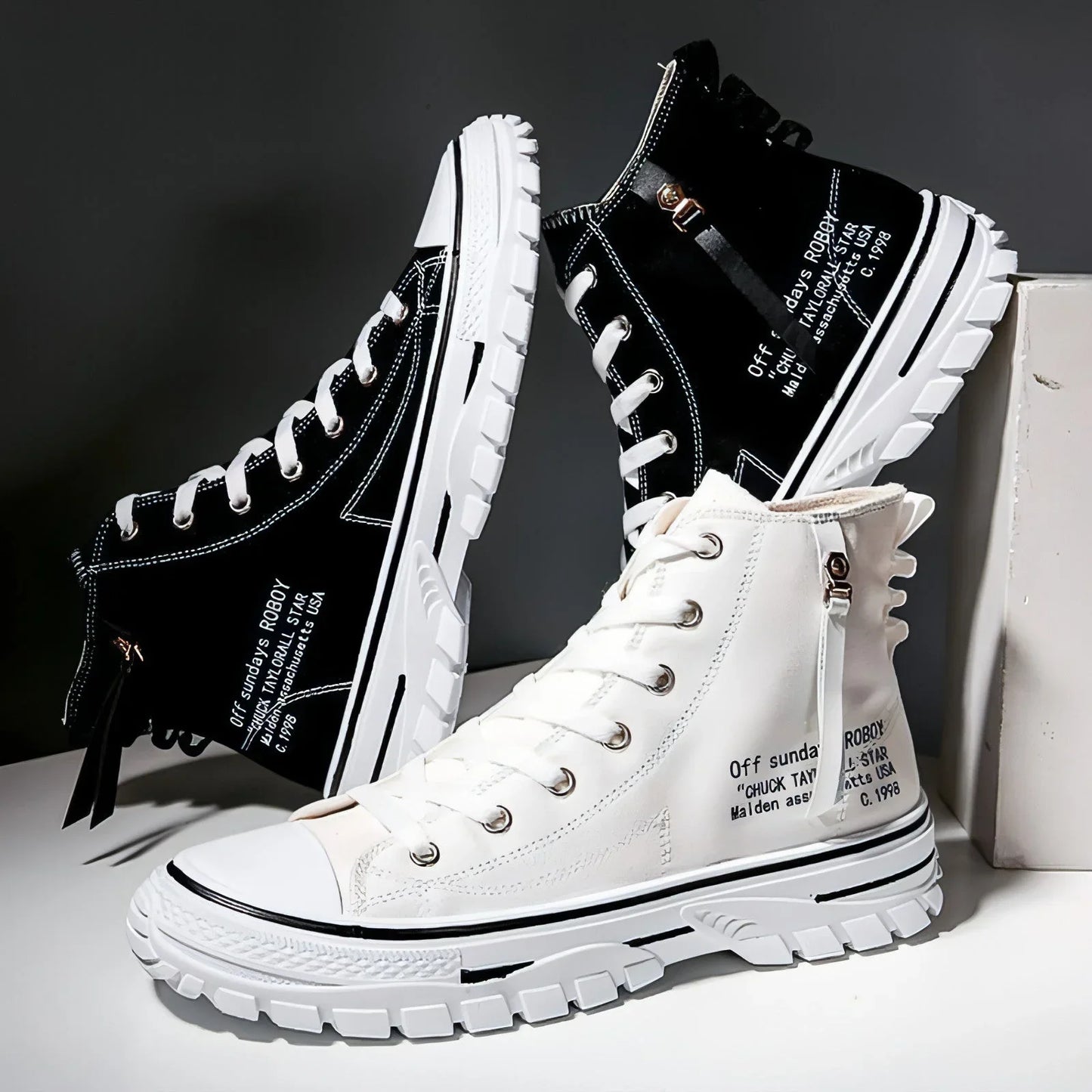 STARKE - Canvas Shoes, Breathable Thick Sole, Board Shoes, Gaobang - Which Mark