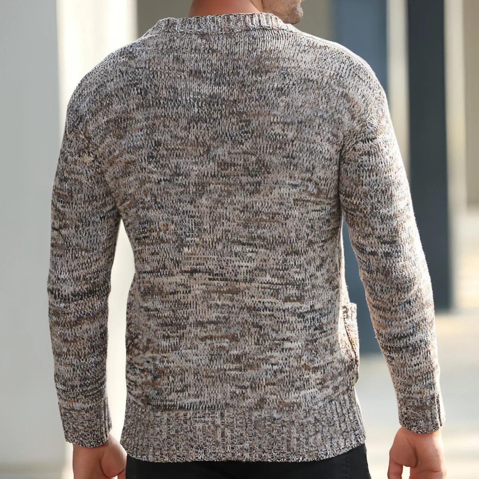 Men's Autumn And Winter Thin Mixed Wool Sweater - Which Mark