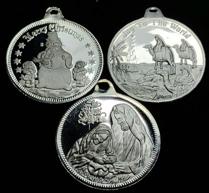 Christmas 1/2 oz .999 Silver Coin in Tree Ornament - Which Mark