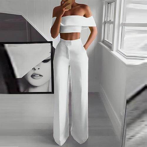 FlexiChic™ – Wide Leg Pants & Crop Top Two-Piece Set - Which Mark