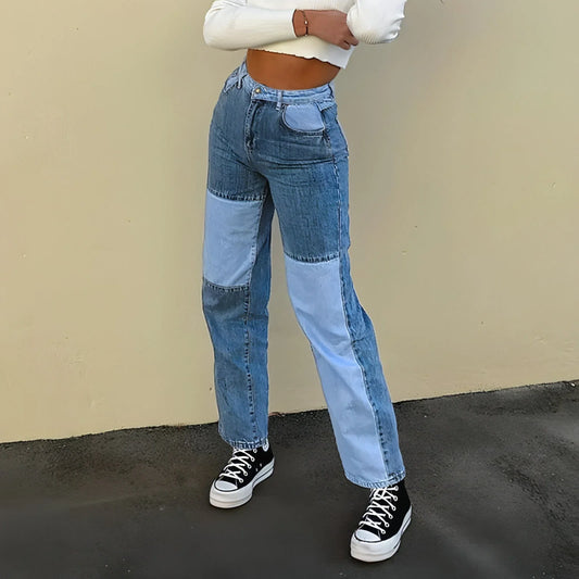 DenimDare™ Stitching High-rise Straight-leg Jeans Women - Which Mark