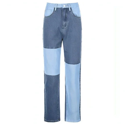 DenimDare™ Stitching High-rise Straight-leg Jeans Women - Which Mark