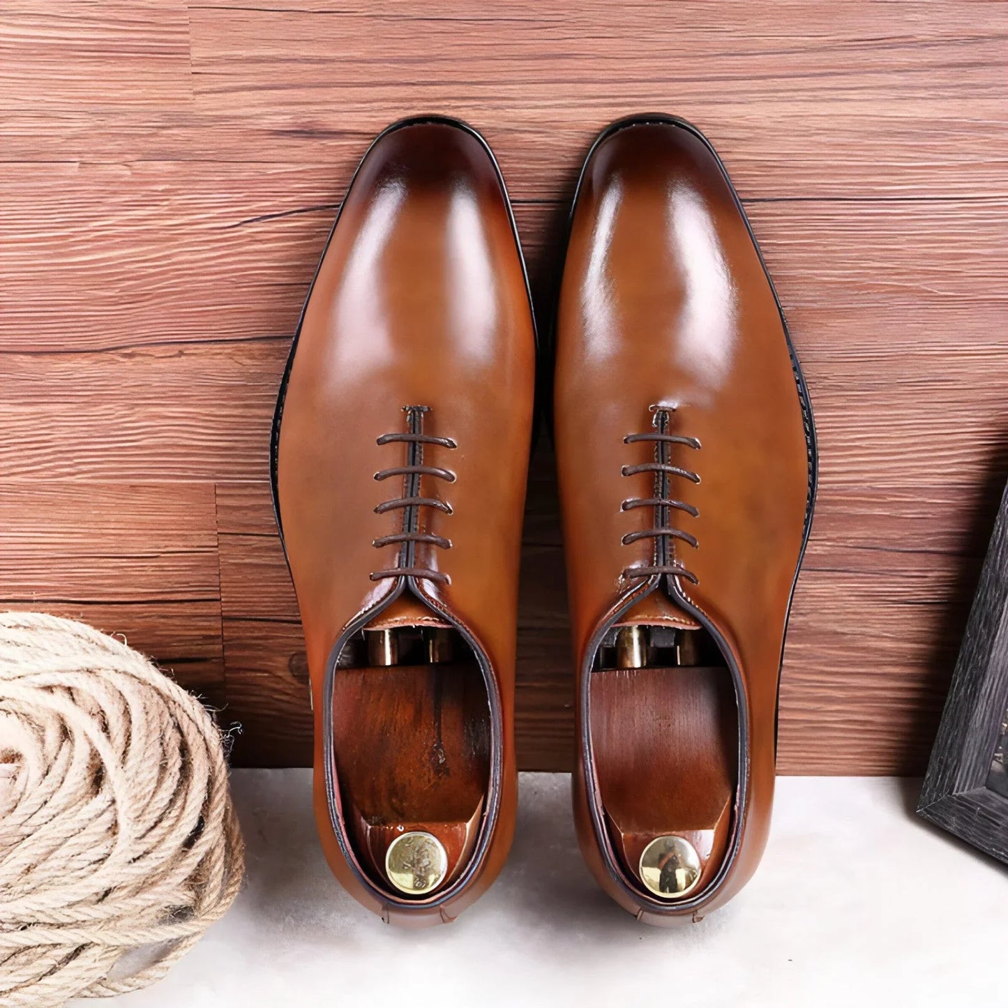 Men's Cowhide Business Casual Rubber Shoes - Which Mark