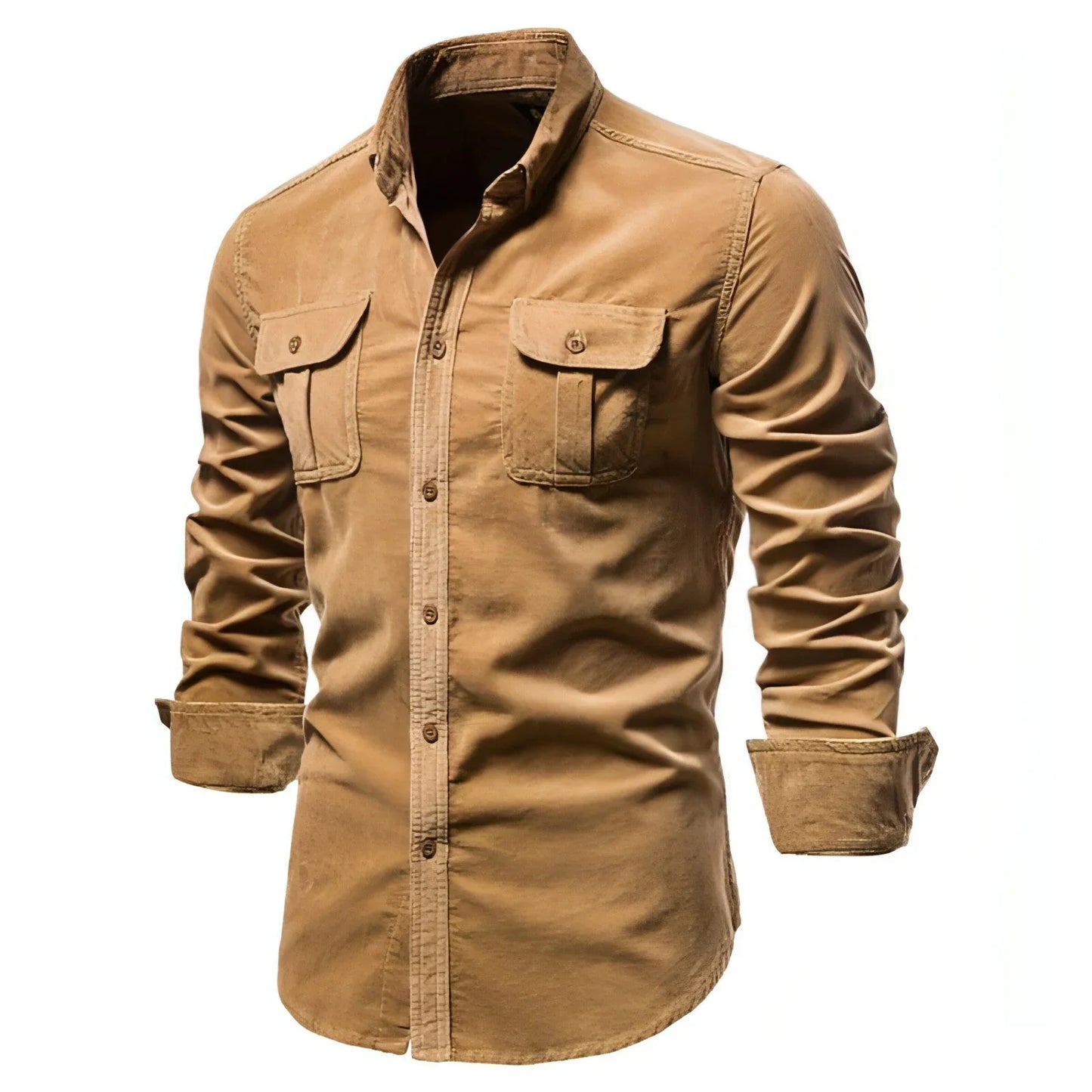 Men DressShirt College Tops Longsleeve Blue - Which Mark