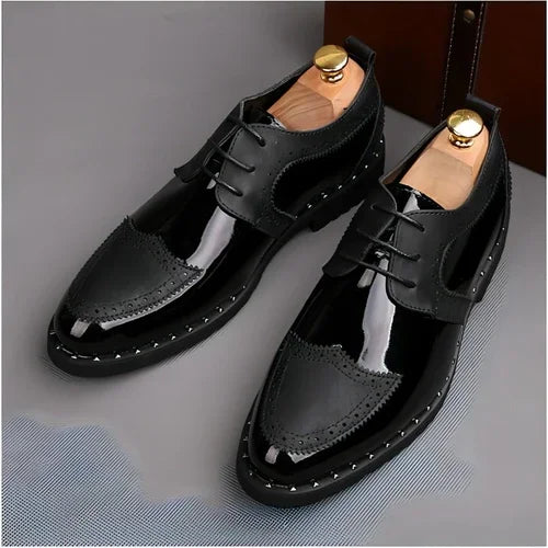 Summer British pointed casual leather shoes Men - Which Mark