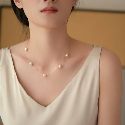 Radiant Pearl 18K Gold Adjustable Necklace - Which Mark