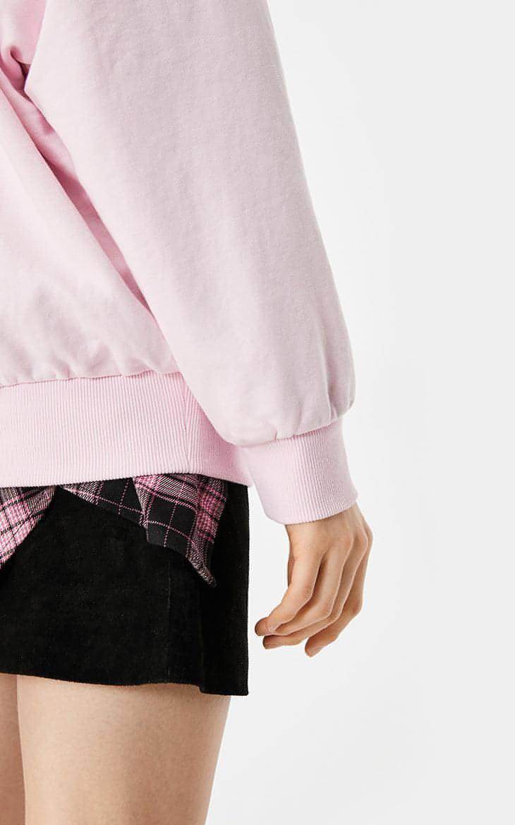 Loose Hooded Mesh Bag Design Letter Sweater Women - Which Mark