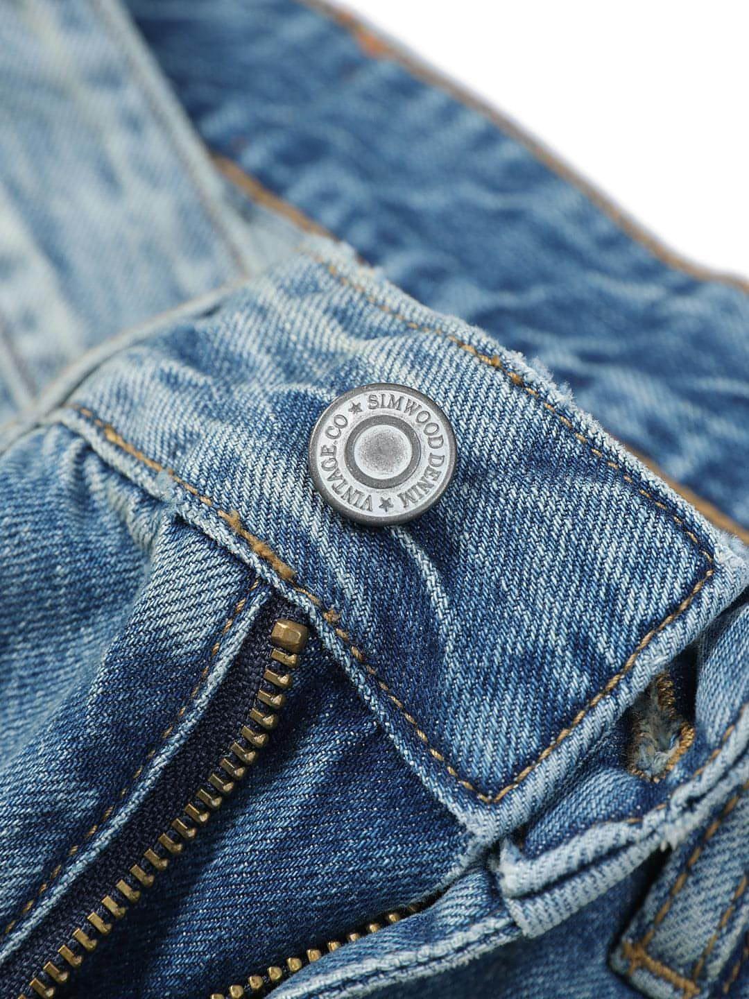 Washed Micro-elastic Frayed Cropped Jeans Men - Which Mark