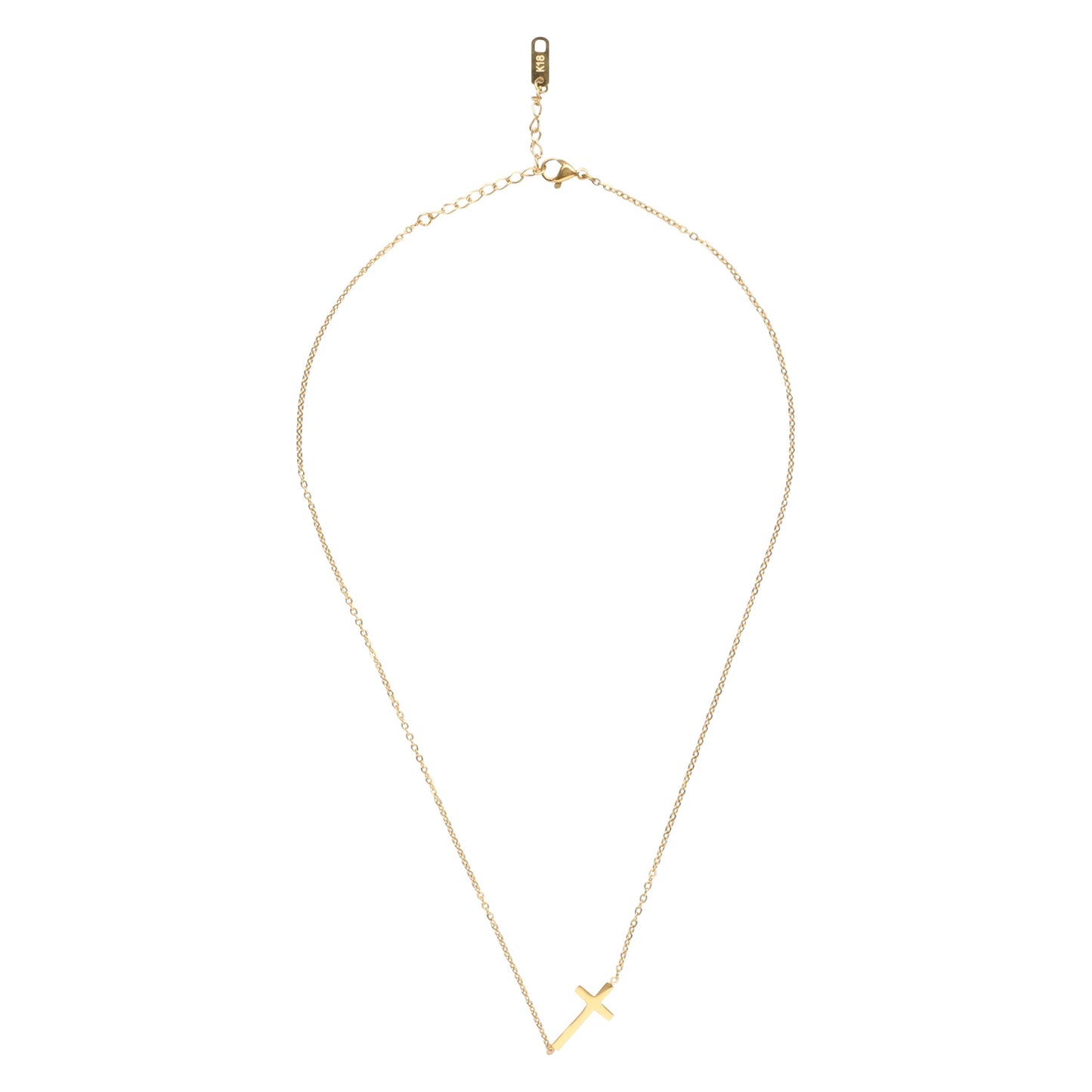 14K gold necklace | Gold Plated Cross Pendant Necklace - Which Mark