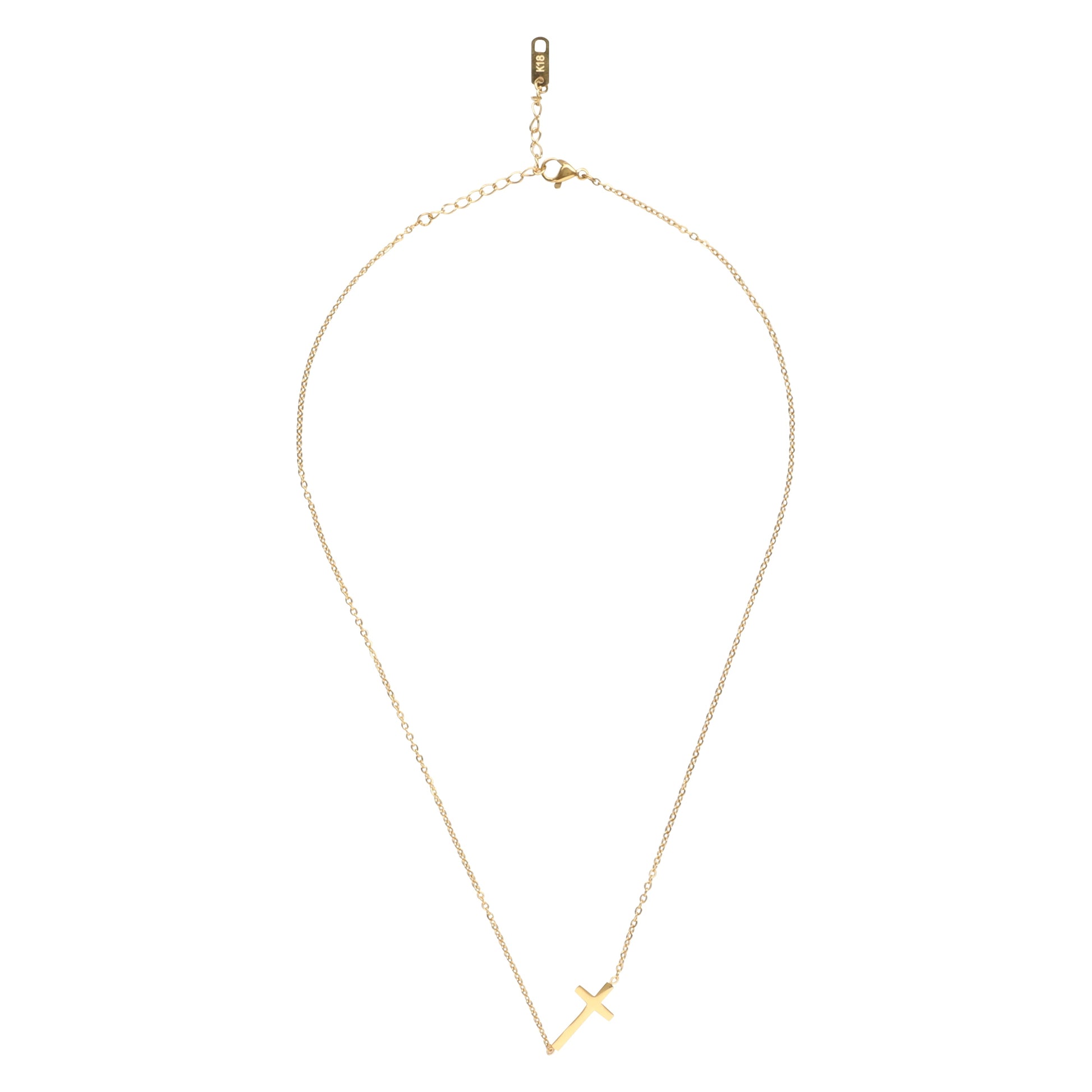14K gold necklace | Gold Plated Cross Pendant Necklace - Which Mark