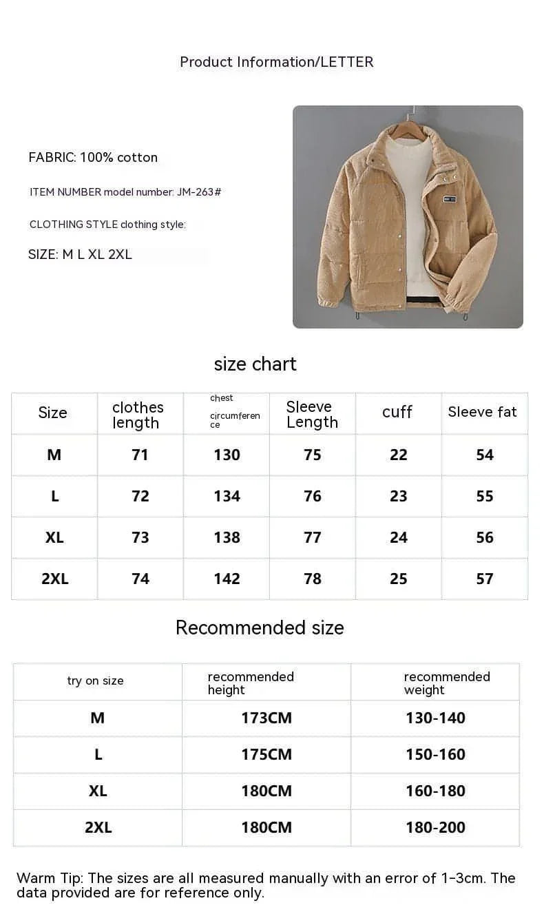Puffer Jacket Coat Outerwear Top Men - Which Mark